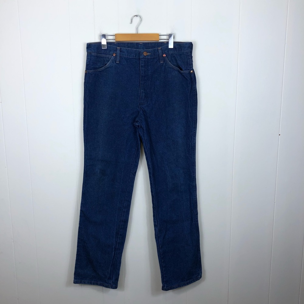 Vintage‎ Wrangler Made In USA Blue Denim Jeans Sz 36x32